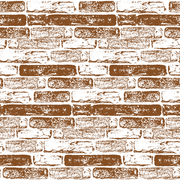 Hand Drawn Brick Wall Fabric - Russet Online