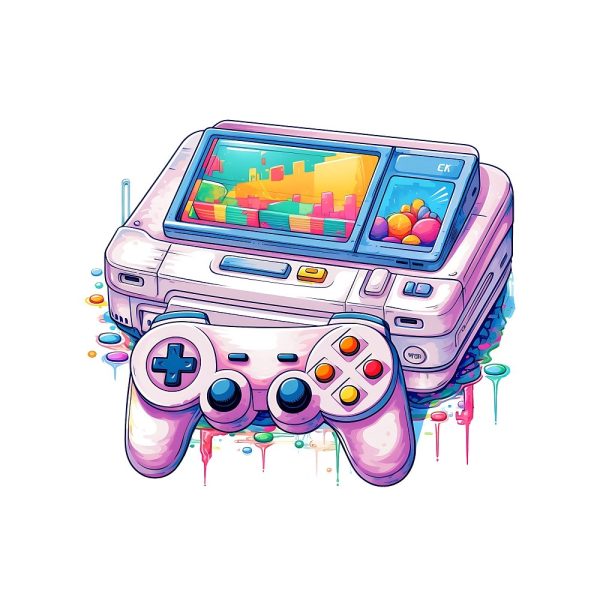 Old School Elements Game Console Fabric Panel Supply