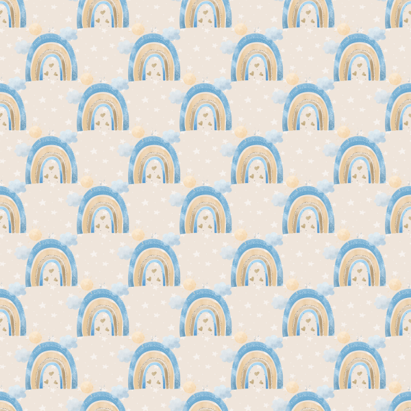Rainbow Filled Sky Fabric - Tan Online Hot Sale