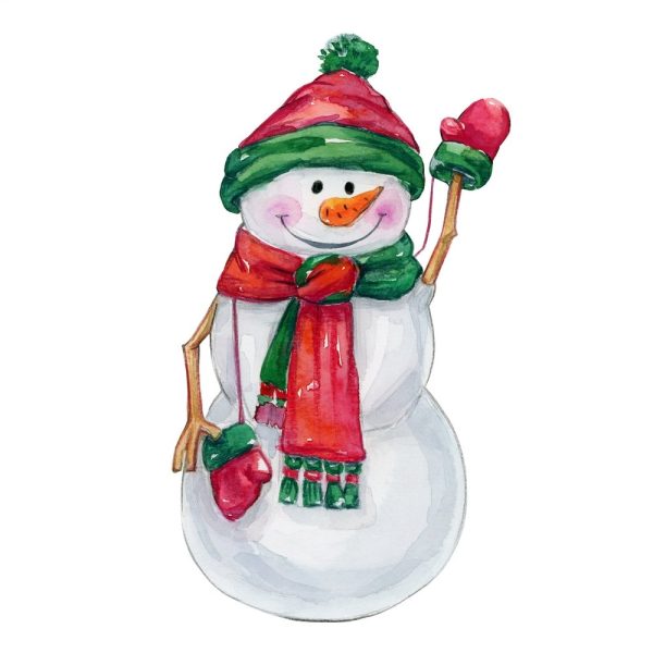 Smiling Snowman Fabric Panel Online