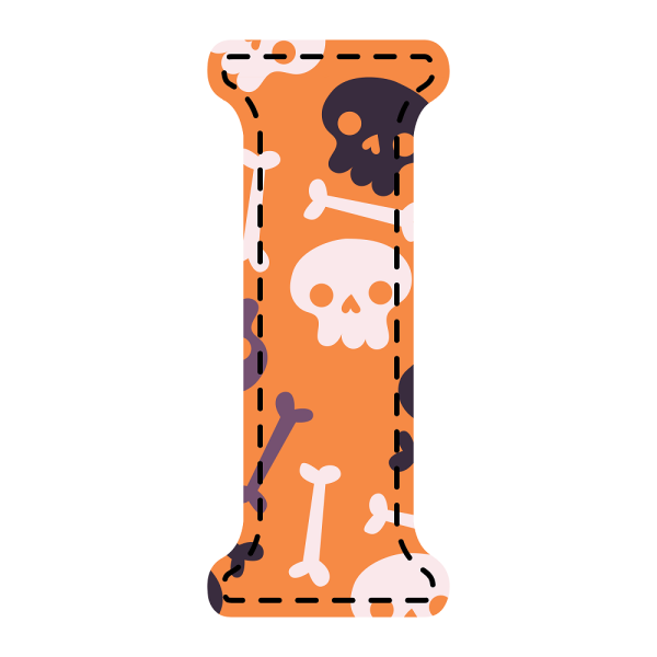 Spooky Letter   I   Fabric Panel Fashion