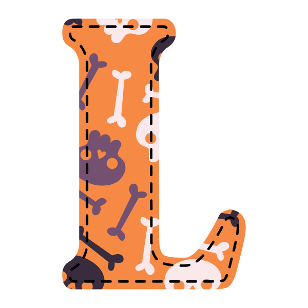 Spooky Letter   L   Fabric Panel Cheap