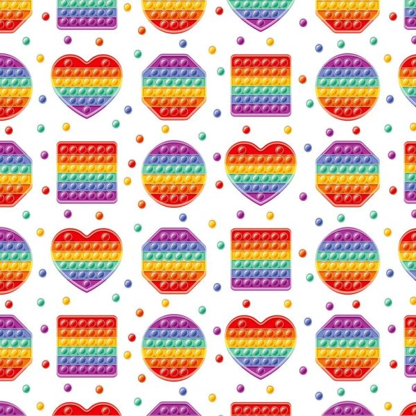 Realistic Assorted Pop It Toys & Dots Fabric For Discount