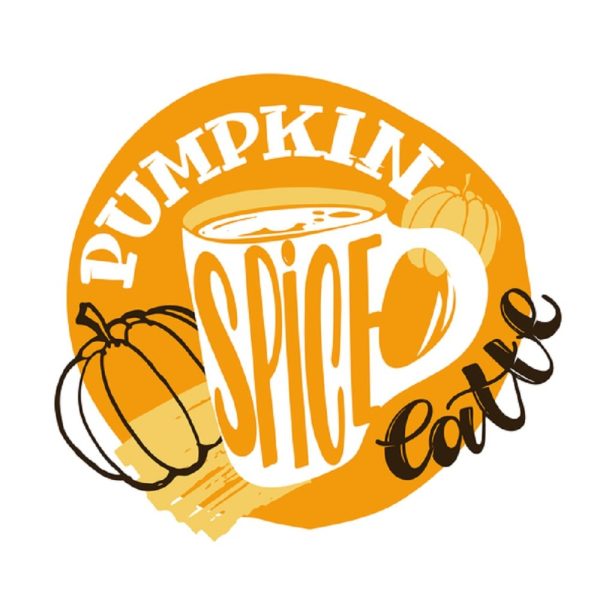 Pumpkin Spice Latte Fabric Panel - White Hot on Sale
