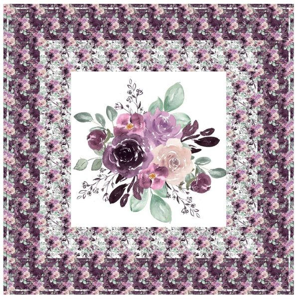 Sangria Purple Dreams Floral Wall Hanging 42  x 42  Online Hot Sale
