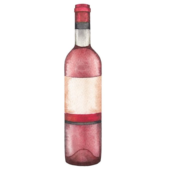 Rosé Wine Bottle Fabric Panel - Variation 4 Supply