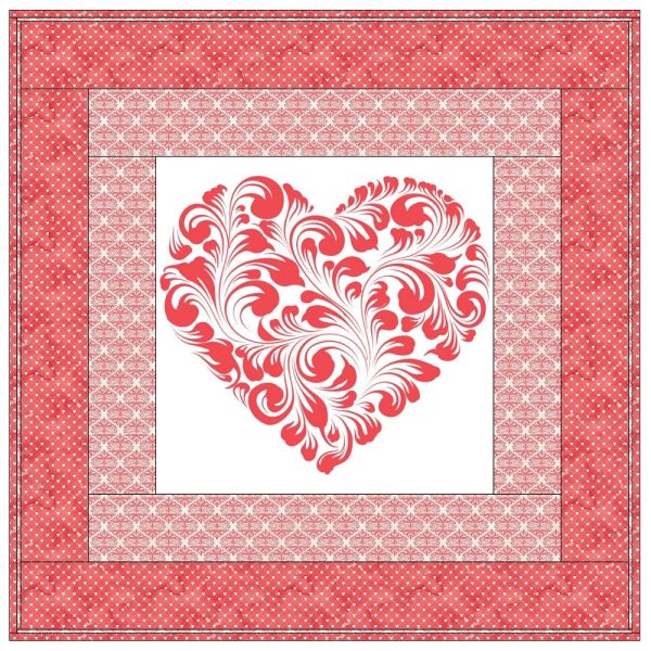 Romantic Bouquets Heart Wall Hanging 42  x 42  Fashion - Image 2