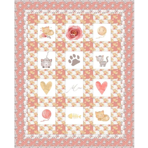 Sweet Cats Quilt Kit - 60 1 2  x 74 1 2  Supply - Image 2