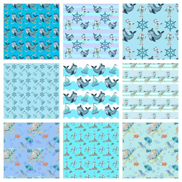 Sea Gnomes Fabric Collection Bundle - 9 Pieces Discount
