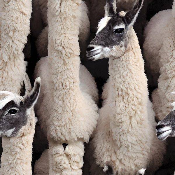 Realistic Packed llama s Fabric Online now