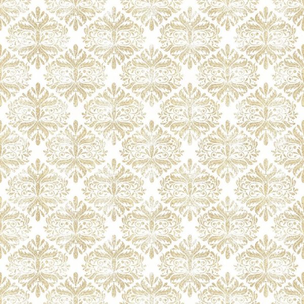 Pumpkin Spice Latte Damask Fabric For Sale