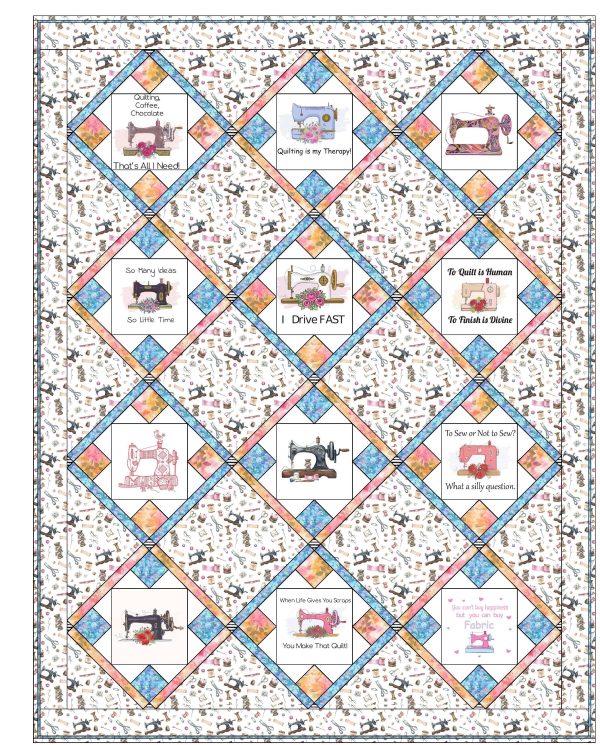 Sew What Quilt Kit - 62” x 82” Online - Image 2