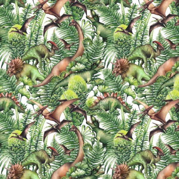 Realistic Dinosaur Fabric - Multi Fashion