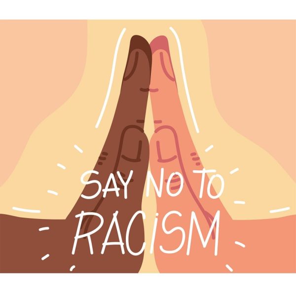 Say No To Racism Together Fabric Panel For Sale