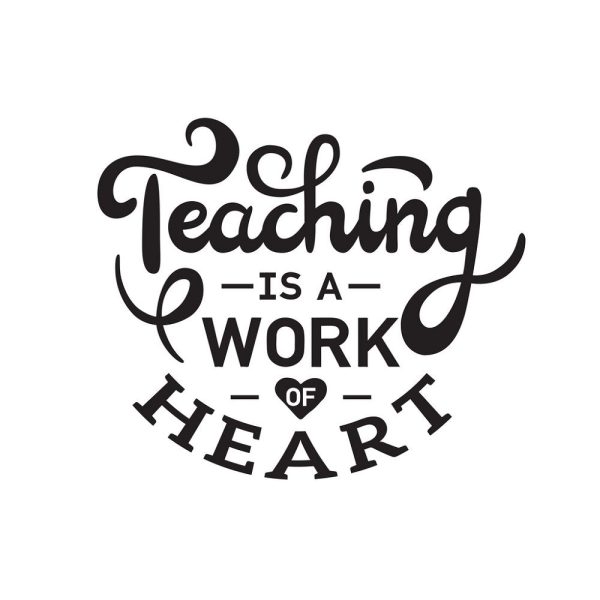 Teaching Is A Work Of Heart Fabric Panel Cheap