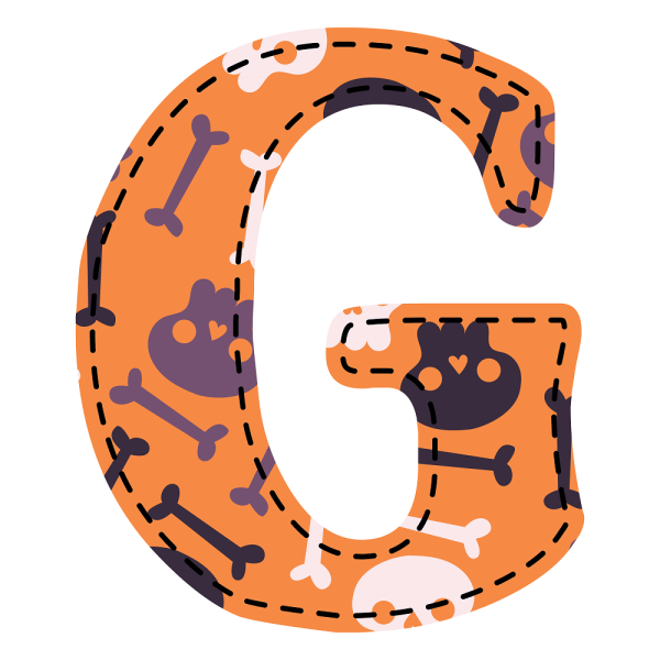 Spooky Letter   G   Fabric Panel Online Sale