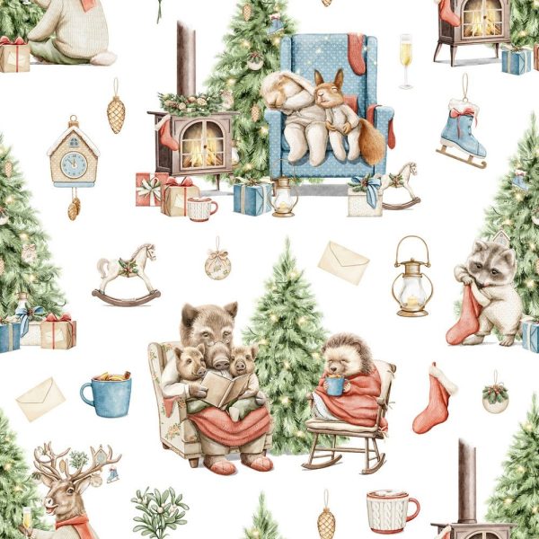 Christmas Little Critters Main Fabric For Cheap