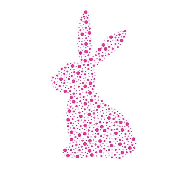 Spotted Bunny Fabric Panel - Pink Online
